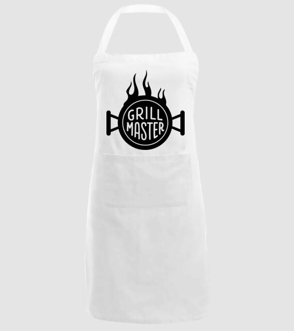 Grill master minta fehér pólón