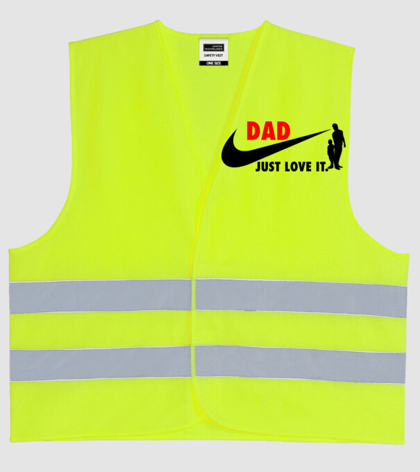 Dad just love it minta neonsárga pólón