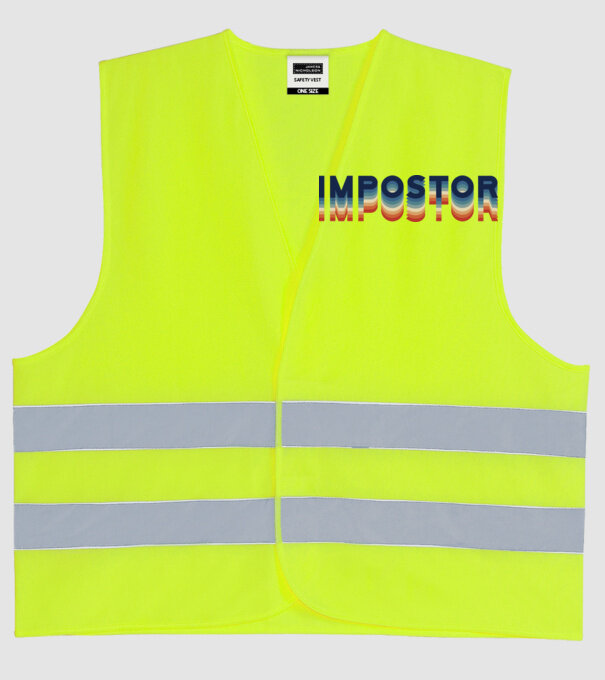 Impostor minta neonsárga pólón