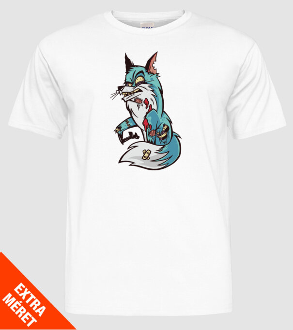 Fox Zombie minta fehér pólón