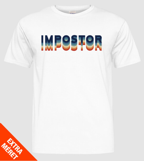 Impostor minta fehér pólón