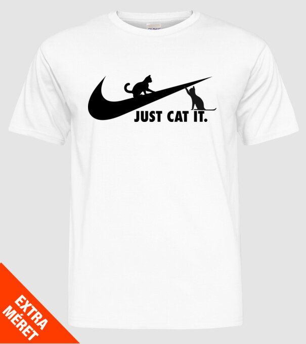 Just cat it 3 minta fehér pólón