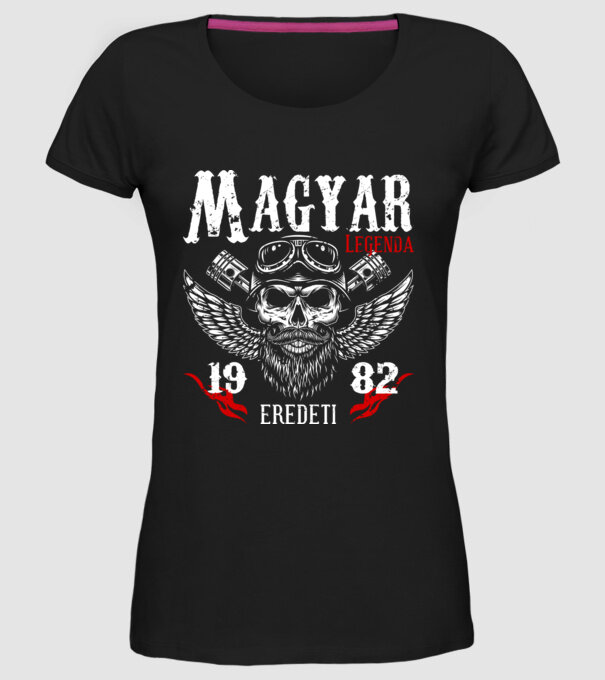 Magyar legenda 1982 minta fekete pólón
