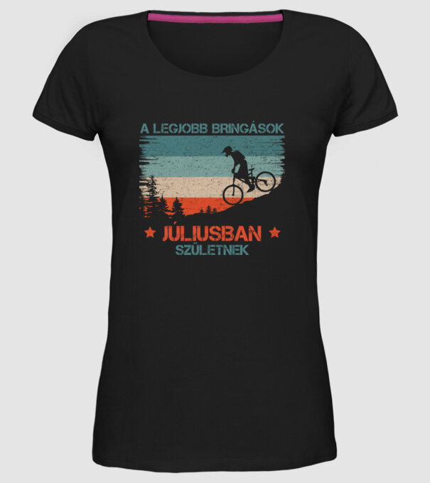 Legjobb bringás - Július minta fekete pólón