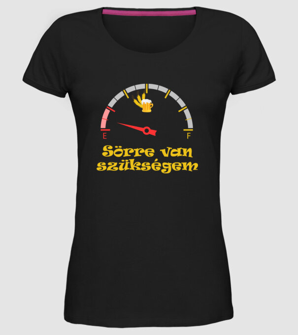 Sörre van szükségem minta fekete pólón