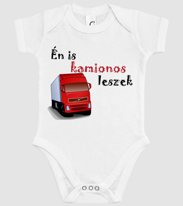 Én is kamionos leszek minta fehér pólón