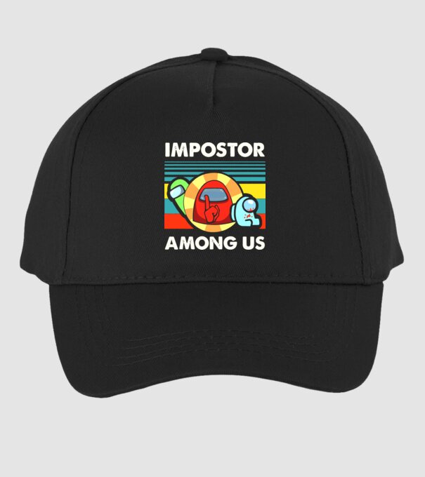 Impostor Among Us minta fekete pólón
