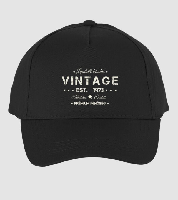 Vintage 1973 minta fekete pólón