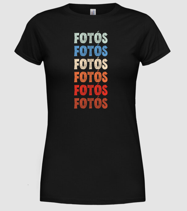 Fotós minta fekete pólón