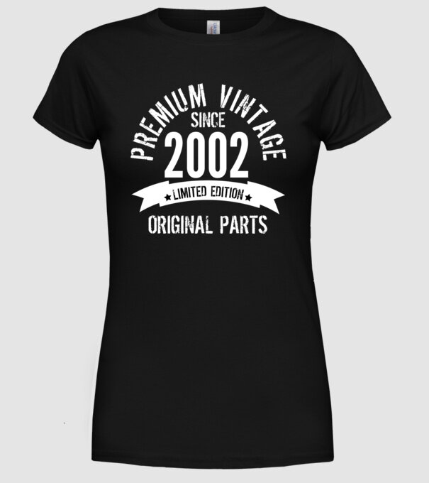 Prémium Vintage 2002 minta fekete pólón