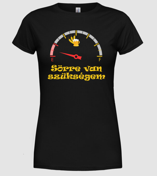 Sörre van szükségem minta fekete pólón