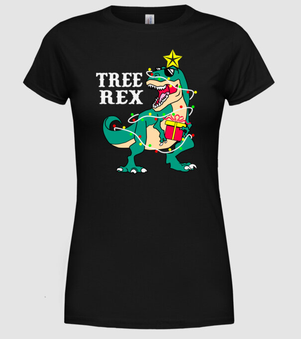 Tree Rex minta fekete pólón