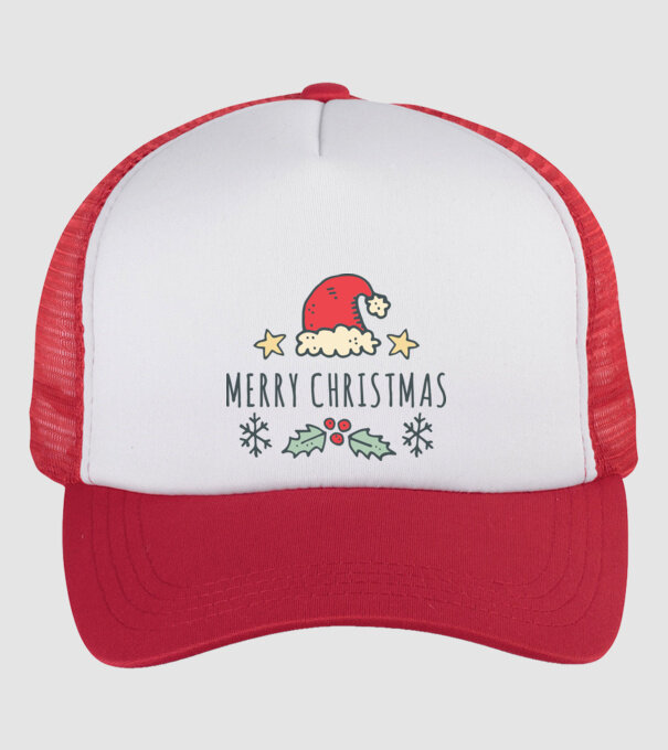 Merry Christmas 3 minta fehér/piros pólón
