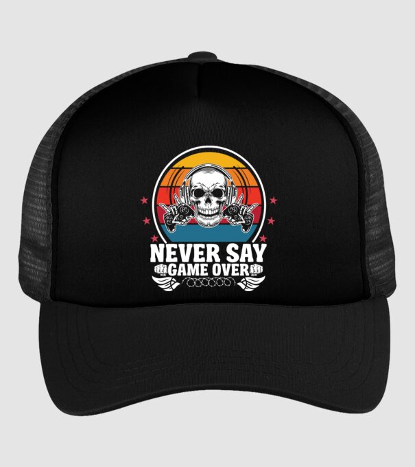 Gamer  minta fekete pólón