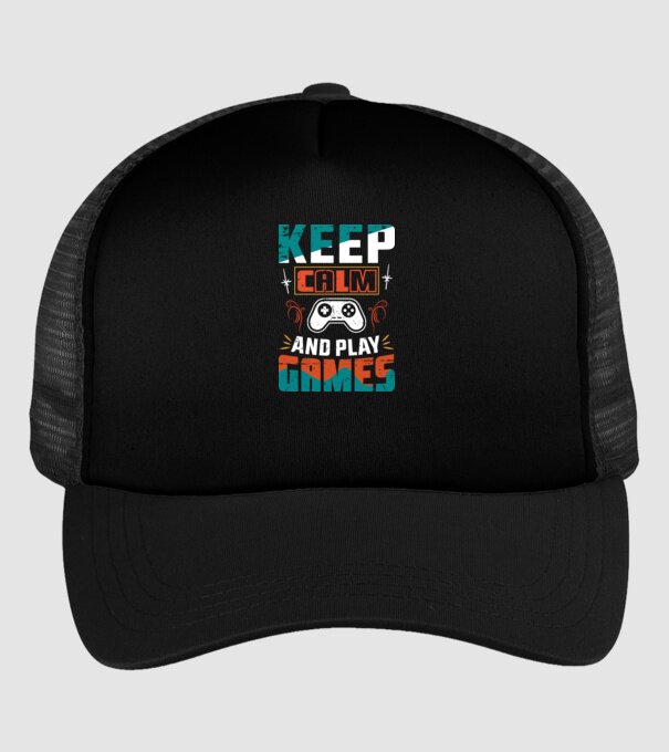 Keep Calm minta fekete pólón
