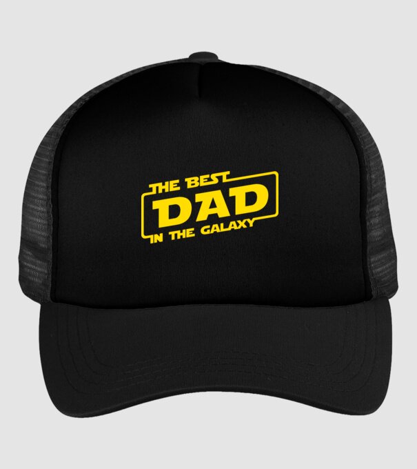 The best dad in the galaxy minta fekete pólón