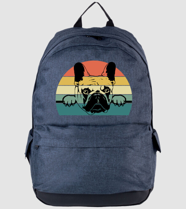 Bulldog minta farmerkék pólón