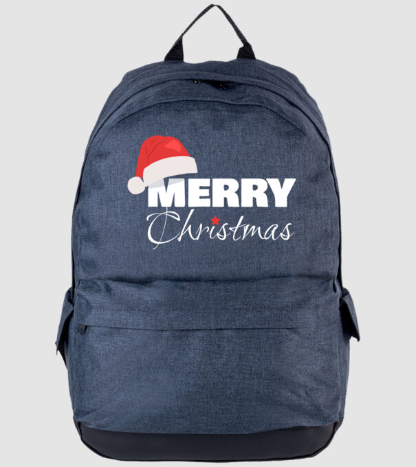 Merry Christmas minta farmerkék pólón