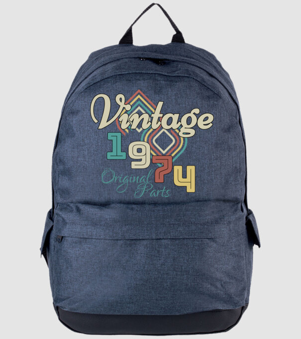 Vintage 1974 minta farmerkék pólón