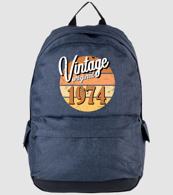 Vintage original 1974 minta farmerkék pólón