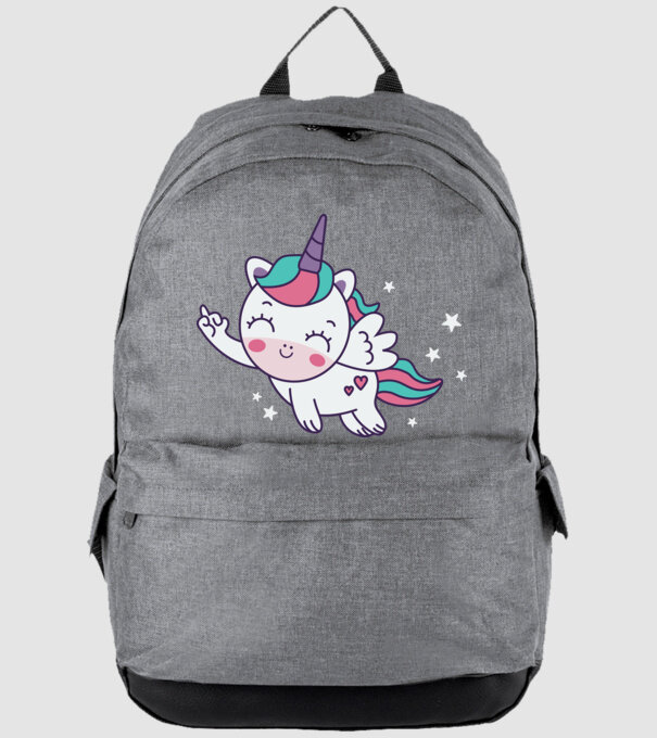 Cute unicorn minta szürke pólón