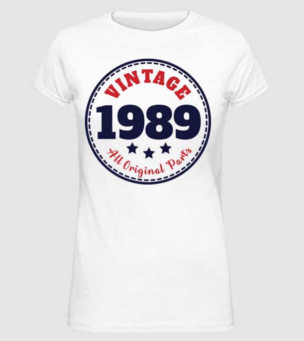 1989 minta fehér pólón