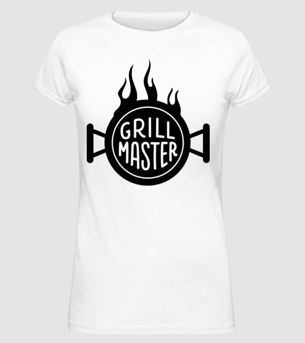 Grill master minta fehér pólón