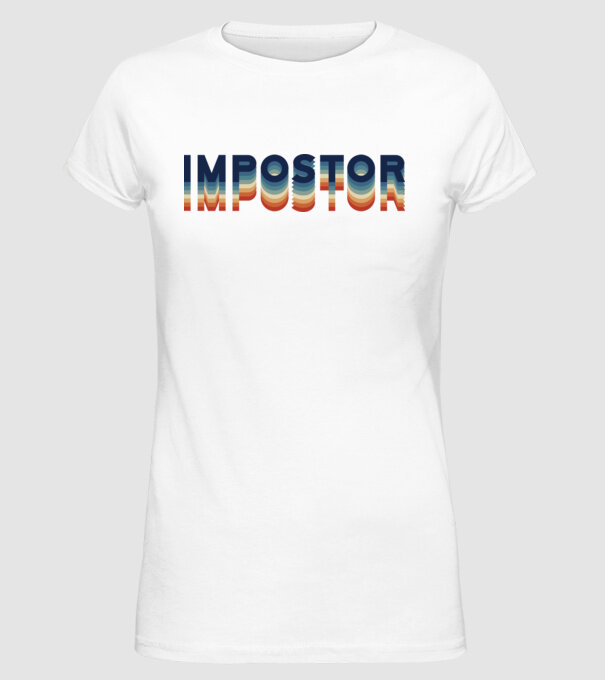 Impostor minta fehér pólón