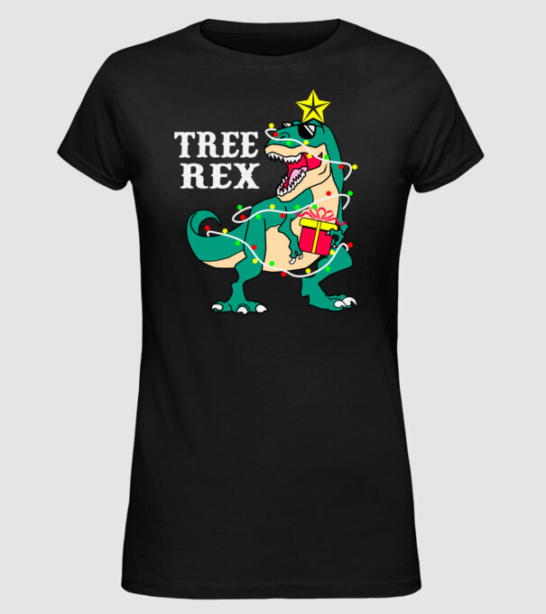 Tree Rex minta fekete pólón