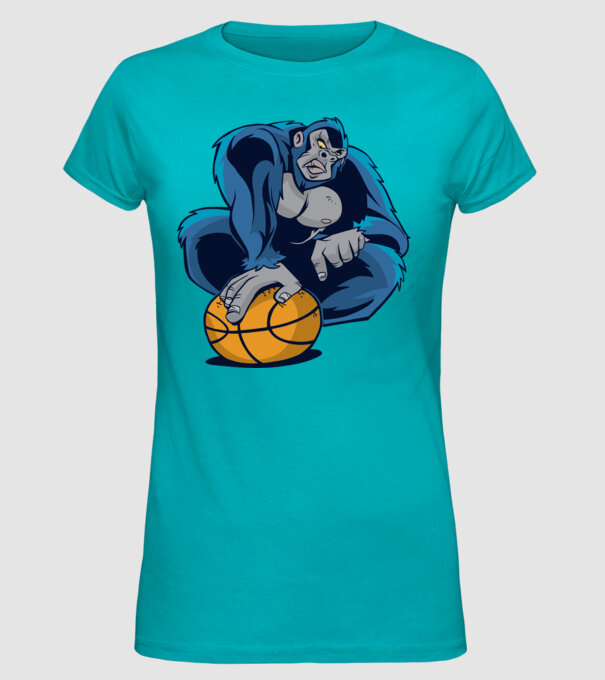 Basket Gorilla minta türkiz pólón