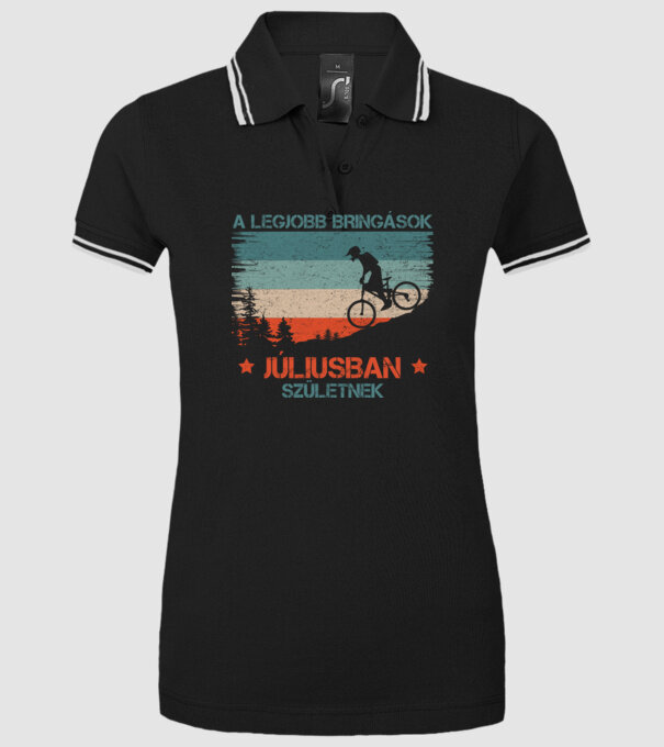 Legjobb bringás - Július minta fekete pólón