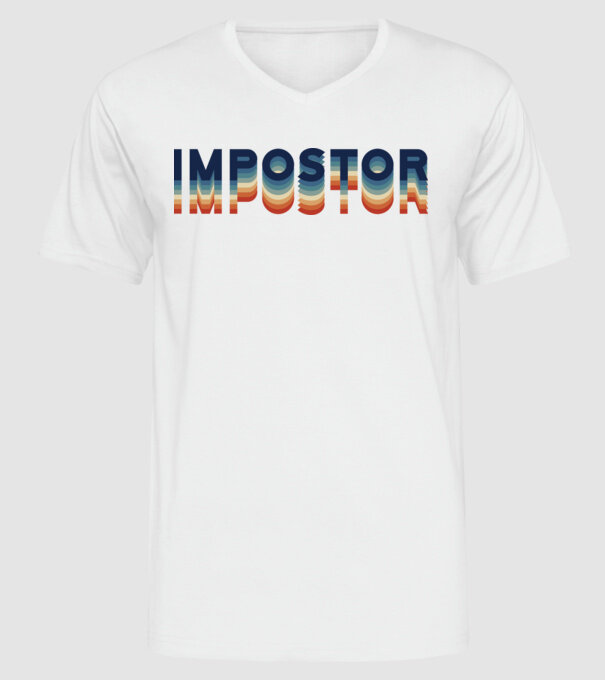 Impostor minta fehér pólón
