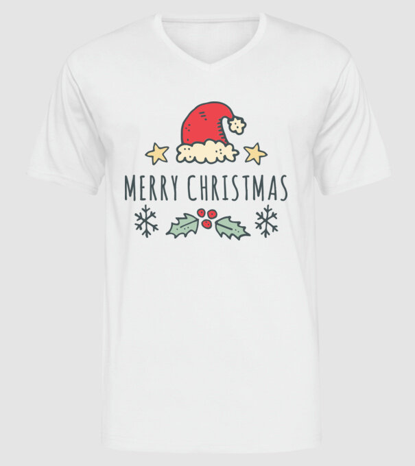 Merry Christmas 3 minta fehér pólón