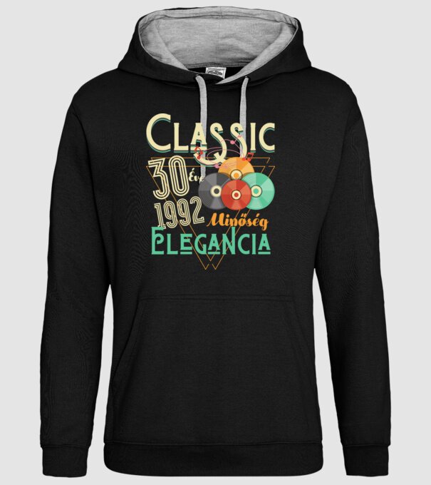 Classic 30 éve minta fekete pólón