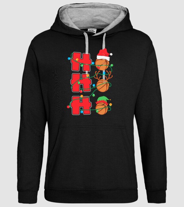 Ho ho ho kosaras minta fekete pólón
