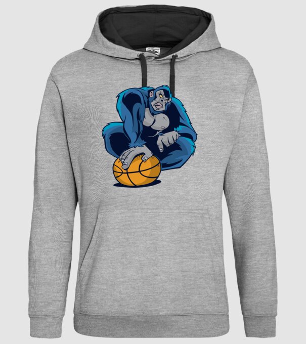 Basket Gorilla minta szürke pólón