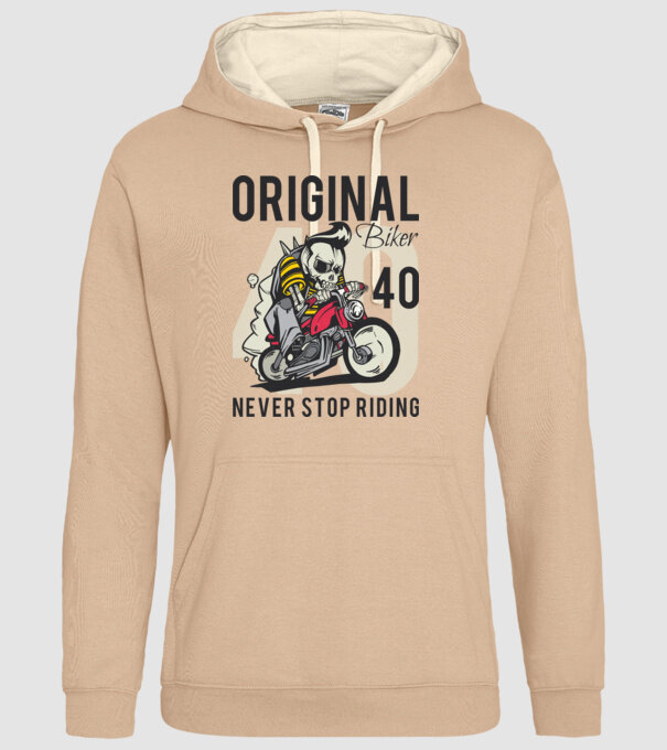 Original biker 40 minta homokszín pólón