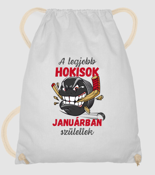 A legjobb hokisok januárban születtek minta fehér pólón
