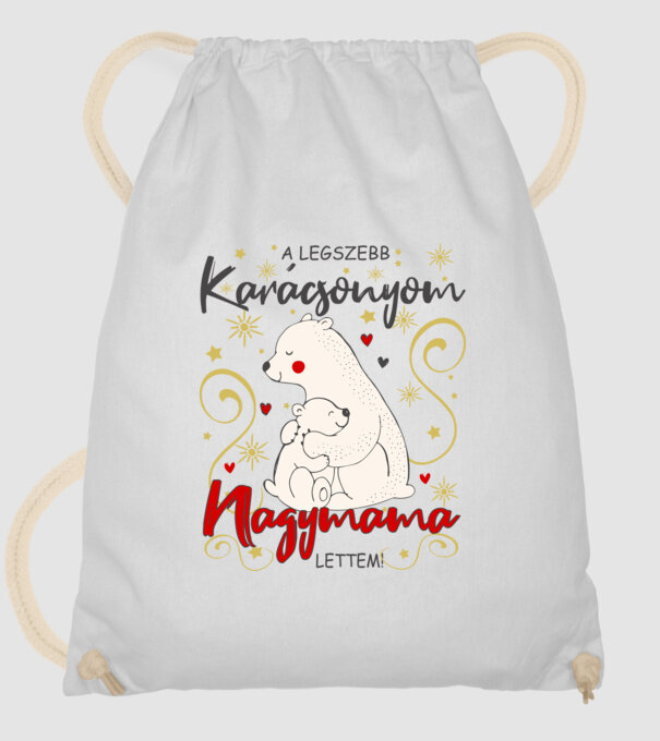 A Legszebb Karácsonyom, Nagymama lettem! minta fehér pólón