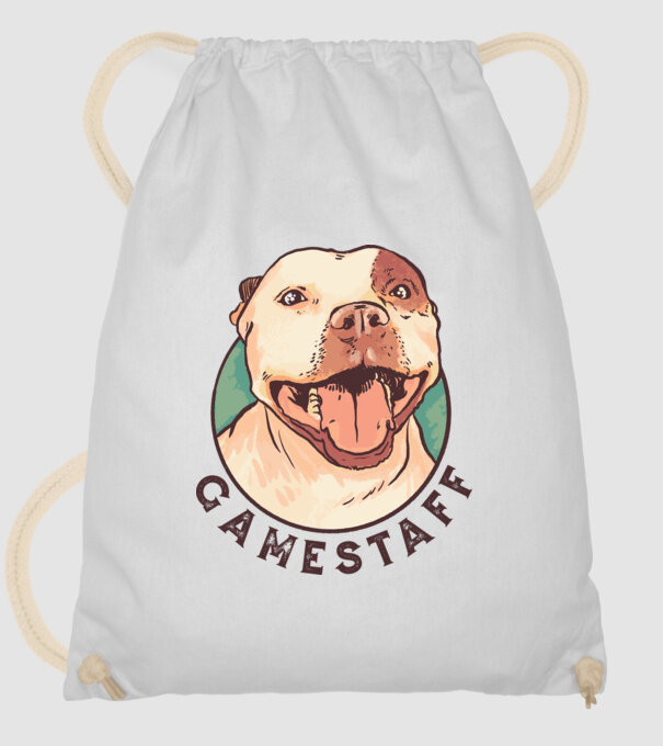 STAFFORDSHIRE DOG minta fehér pólón