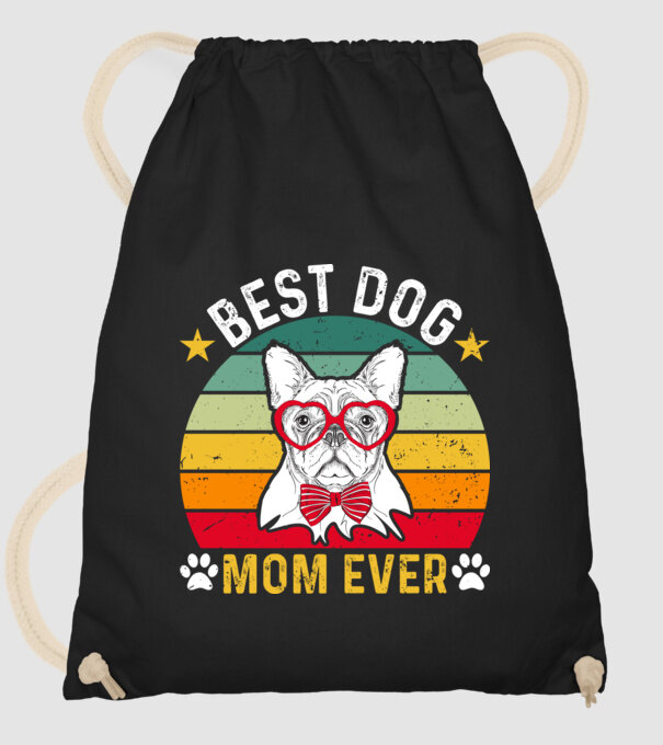 Best dog mom ever minta fekete pólón