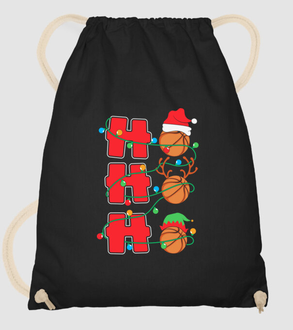 Ho ho ho kosaras minta fekete pólón