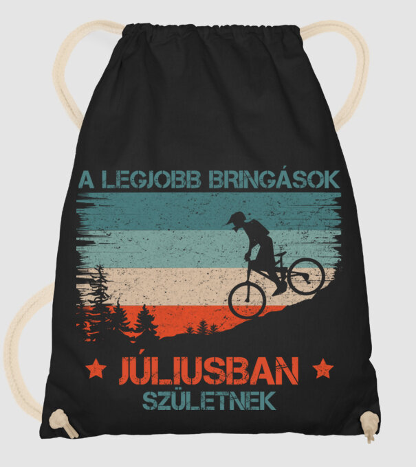 Legjobb bringás - Július minta fekete pólón