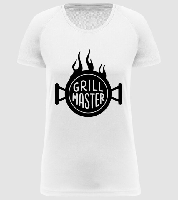 Grill master minta fehér pólón