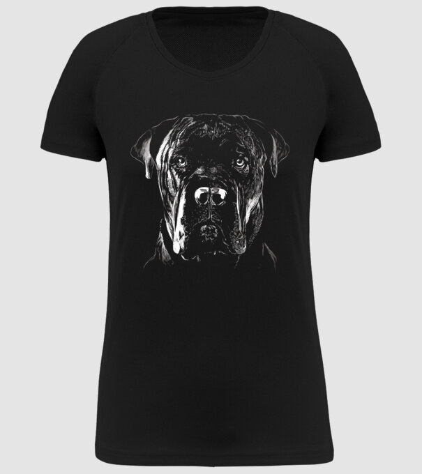 Cane corso minta fekete pólón