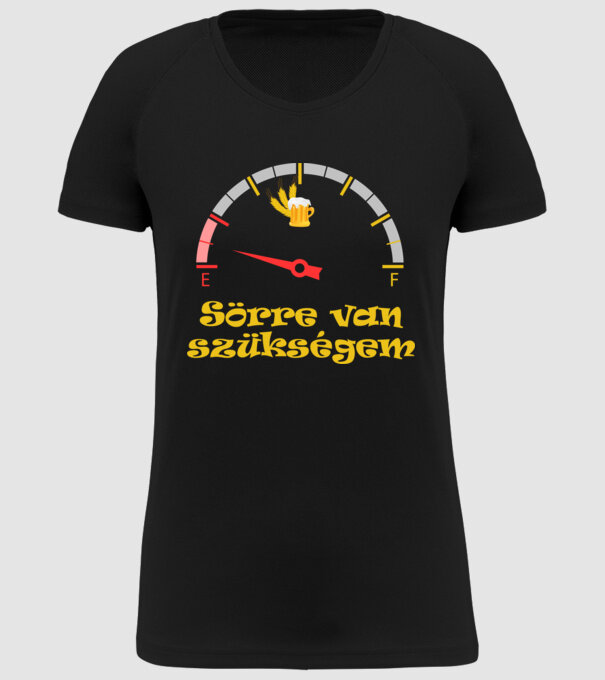 Sörre van szükségem minta fekete pólón