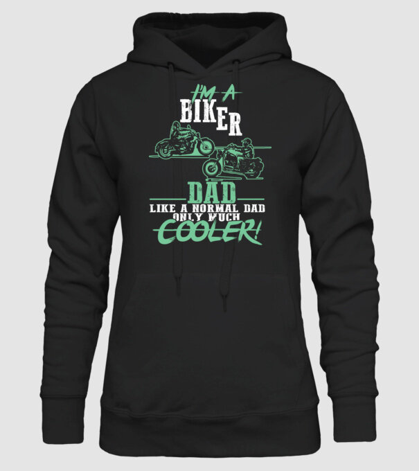 I'M A BIKER DAD LIKE A NORMAL DAD ONLY MUCH COOLER_MUG minta fekete pólón