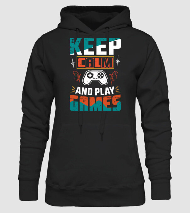 Keep Calm minta fekete pólón