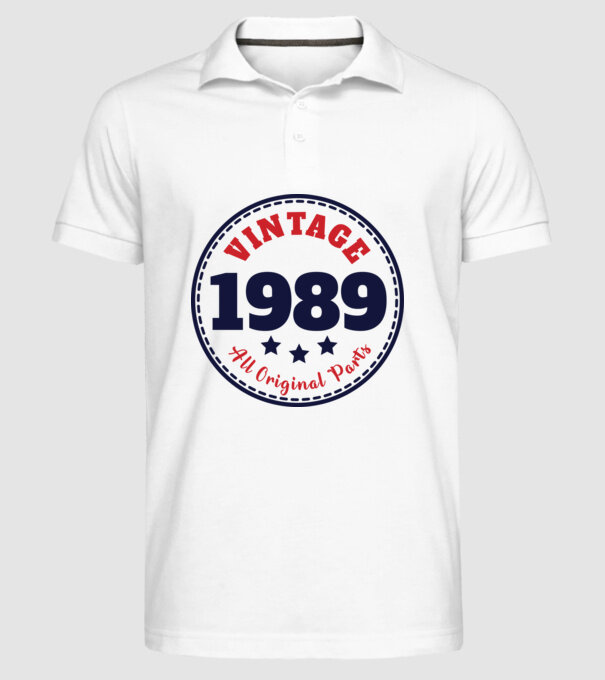 1989 minta fehér pólón