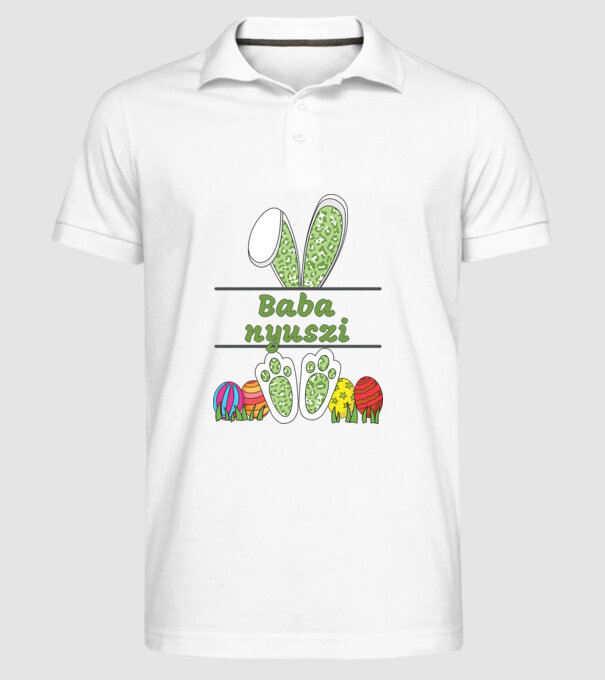 Baba nyuszi minta fehér pólón
